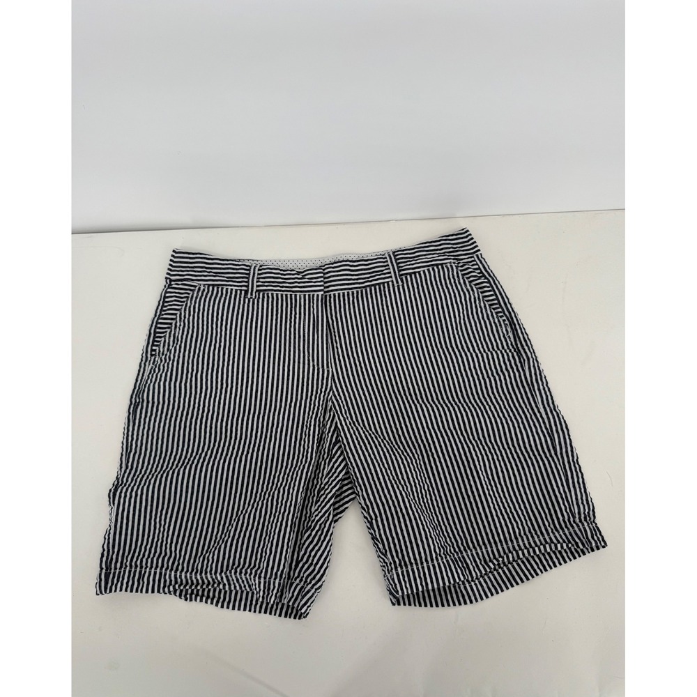 Crown &‎ Ivy Striped Shorts Women's Blue & White Summer Casual Sz 10